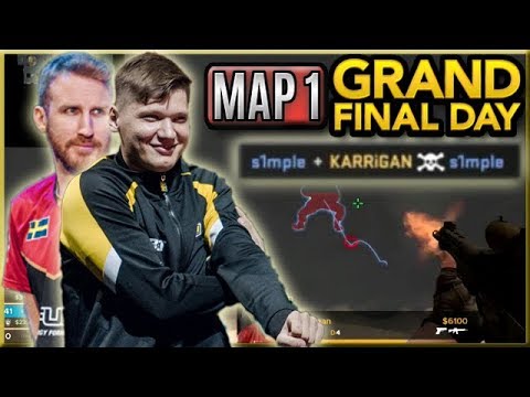 S1mple Nades Himself In 1 On 1 Situation! GuardiaN 1 VS 3 Clutch! FaZe VS NaVi/Grand Final/Map 1