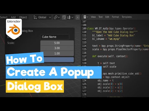 Blender Python Tutorial Create A Popup Dialog Box Learn Python For Beginners
