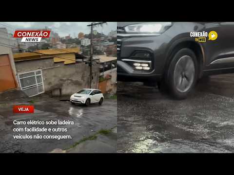 Vídeo: Carro elétrico sobe ladeira com facilidade e outros veículos não conseguem.