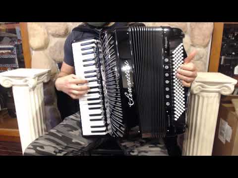 SERIMPIVCB - Black Serenellini Imperator Silver Compact Special Piano Accordion LMMH 41 120 $6999