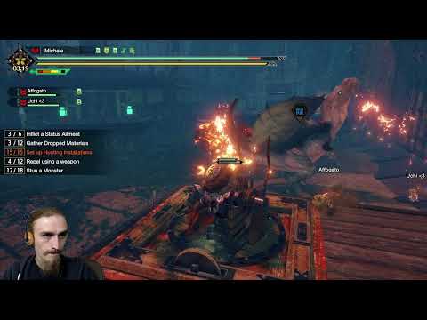 Solo-ing our first Apex Rathalos Rampage using Hunting Horn