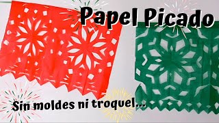 Guirnaldas/adornos de Papel picado para fiestas patrias Mexicanas🇲🇽No se nesecitan moldes