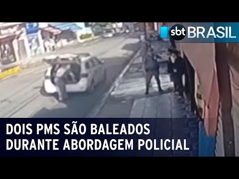 Dois PMs são baleados durante abordagem policial | SBT Brasil (01/06/23)