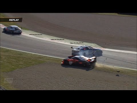 24H Series 2019. 12h Mugello. Crash