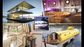 Most bizarre houseboats in the world revealed: From a floating airliner to a waterborne hobbit hole