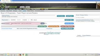Building GotSoccer  Tournament Rosters Using The Team Account