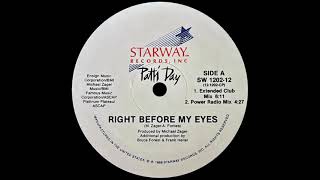 PATTI DAY - RIGHT BEFORE MY EYES (EXTENDED CLUB MIX) - SIDE A - A-1 - 1988