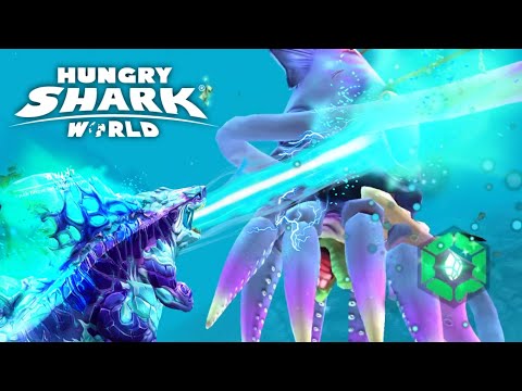 SHIN SHARKJIRA KILL COLOSSAL SQUID BOSS EASILY! HUNGRY SHARK WORLD