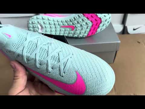 Nike Air Zoom Mercurial Vapor 16 Elite TF Artificial Turf Soccer Shoes - Jade/Pink/Silver