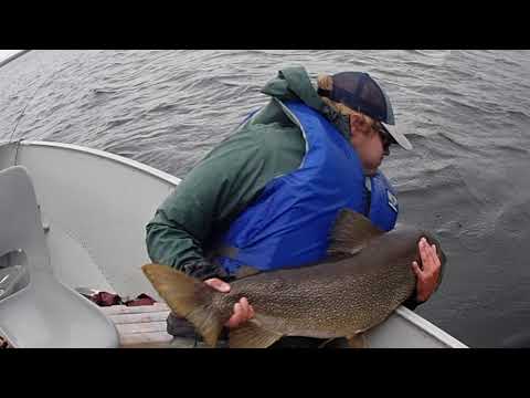 Lake Trout Fishing Aylmer Lake, Northwest Territories, Canada