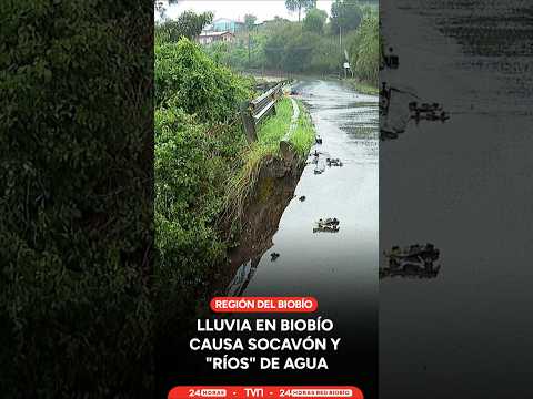 Lluvia en Biobío: socavón en Talcahuano y "ríos" en las calles de Lirquén