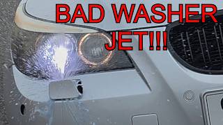 How To Fix Blocked/Broken Headlight Washer Jets On A BMW E60/E61