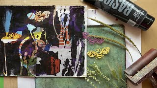 Turning magazine pages into abstract botanical prints using the gelli plate