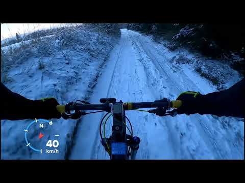 Zimowa końcówka zjazdu: Przełęcz Łaszczowa - Wojciechowice