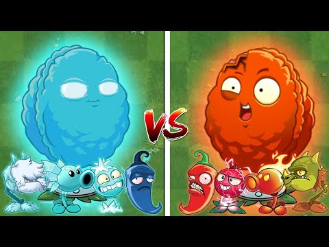 40 Plants Team RED vs BLUE Battlez - Who Will Win? - Pvz 2 Plant vs Plant