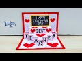 DIY Teacher S Day Pop Up Card Ideas Happy Teacher S Day Greeting Card Handmade