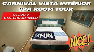 Carnival Vista Interior Spa Room Tour | Cloud 9 Stateroom 12220 Review + Spa Access Perks