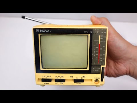 Restoration Mini  TV produced in 1980  Antique television - Restore old Mini TV