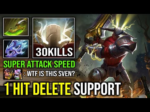 WTF 1 Hit Delete Support Intense Level 30 Cleave God 1050 GPM Super Carry Sven Dota 2