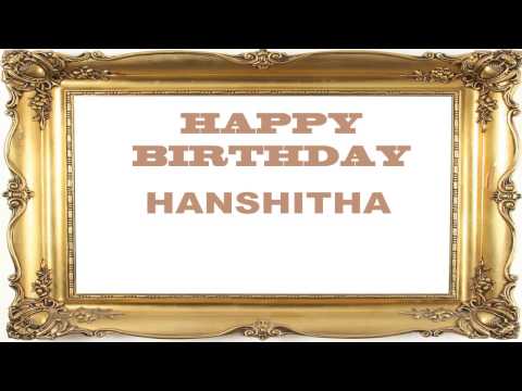 Hanshitha   Birthday Postcards & Postales - Happy Birthday