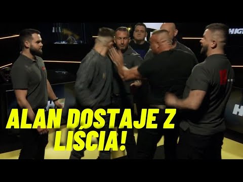 ALAN KWIECIŃSKI DOSTAJE Z LIŚCIA OD DENISA ZAŁĘCKIEGO PODCZAS FACE-TO-FACE PRZED HIGH LEAGUE 2