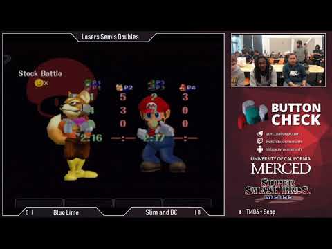 Button Check 13 - Doubles Losers R3: Blue Lime vs  Slim & DC
