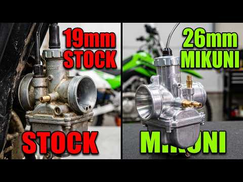 Kawasaki KLX 140 Carburetor Upgrade Mikuni 26mm VM 26 - Install and Test
