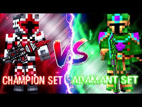 Champion Set vs Adamant Set - Pixel Gun 3D