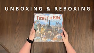 Ticket To Ride: France & Old West - Map Collection 6 Board Game - Unboxing and Reboxing