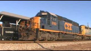 preview picture of video 'CSX A710 Local Freight at Winder, GA'