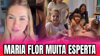 VIRGÍNIA MOSTRA SUA FILHA MARIA FLOR ESTÁ MUITA ESPERTA 