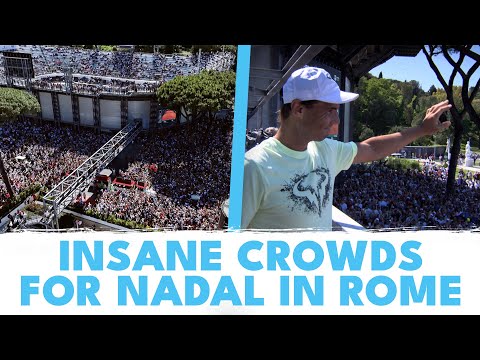 Epic Scenes! Massive Crowds in Rome For Rafael Nadal ????????❤️