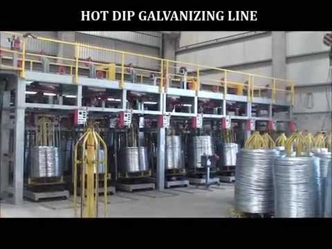 Hot dip wire galvanzing line