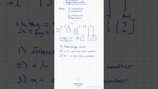 Linear Algebra Matrix Solving Linear Equations #shortvideo #shorts #short #easy #shortsvideo #maths