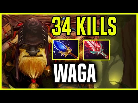 Dota 2 Waga Plays Earth Shaker - Beyond God Like