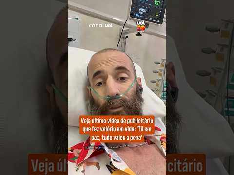 Veja último vídeo de publicitário que fez velório em vida: ‘Tô em paz, tudo valeu a pena’
