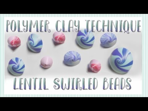Lentil Swirled Beads-Polymer Clay Tutorial    ►Laurart◄