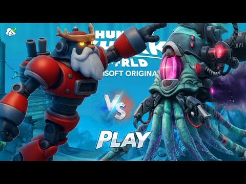 NEW MECHASQUIB BOSS VS MECHA CLAUS BOSS GAMEPLAY - HUNGRY SHARK WORLD