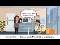 "Break into" Phrasal Verb Meaning and Examples