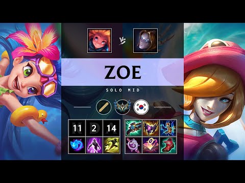 Zoe Mid vs Orianna - KR Challenger Patch 25.21