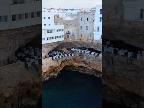 🍽️🌿Ristorante Grotta Palazzese #shorts #puglia #polignanoamare
