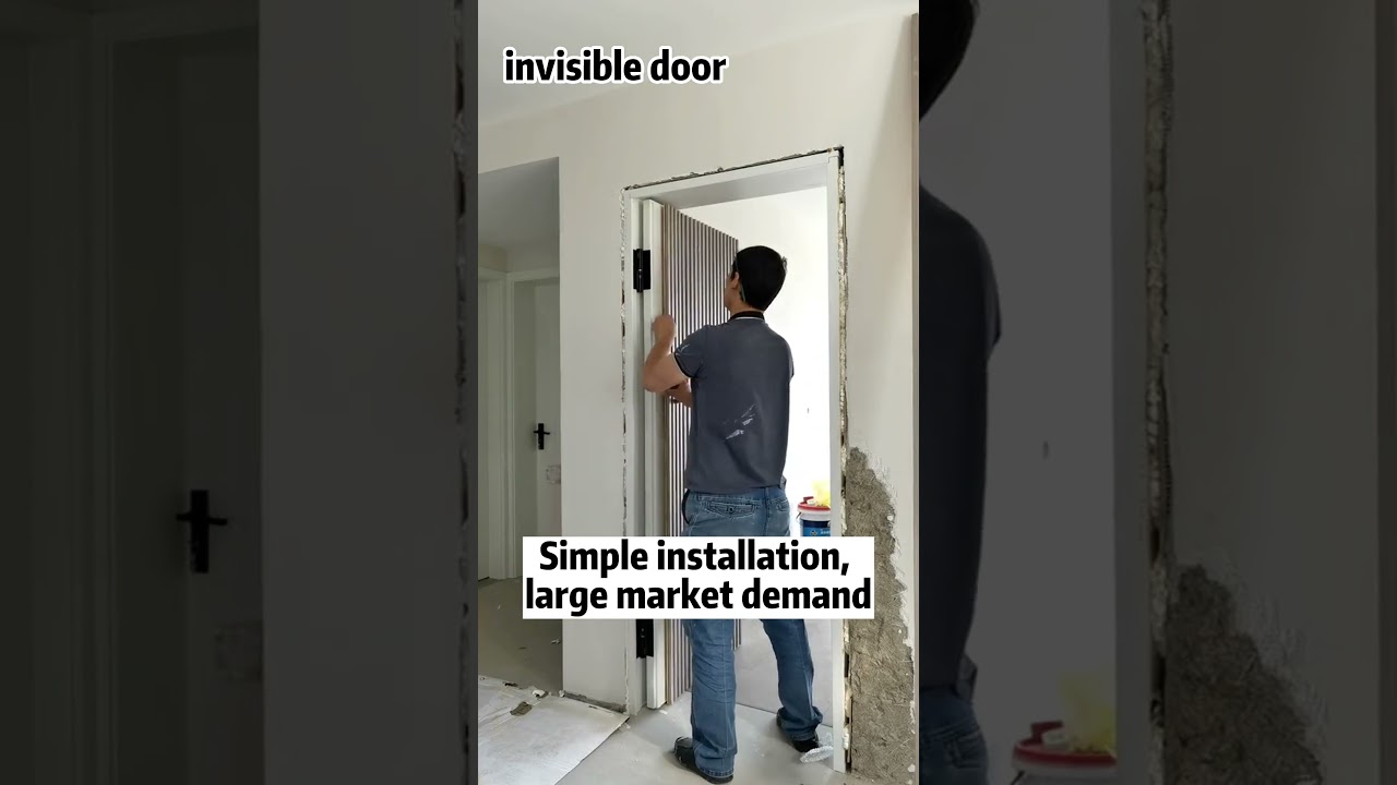 WPC wall panel invisible door installation，Chinese supplier，home improvement