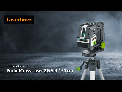 This cross-line laser projects a highly visible green laser cr...