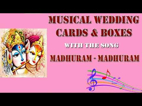 Customized indian wedding cards and boxes musical sound modu...