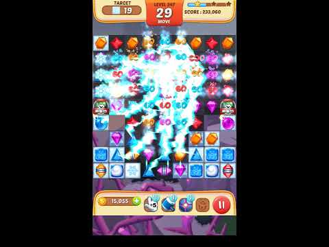 Jewel Match King Level 347 ( Highest Level ) - Walkthrough ( No Booster )