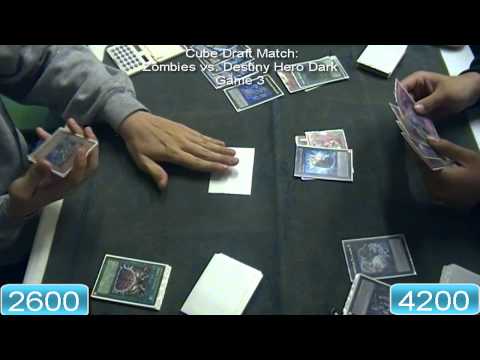 Yugioh Cube Draft Duel: Zombies vs. Destiny Hero Dark Game 3 HD