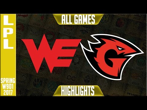 Team WE vs Game Talents Highlights All Games - LPL Spring 2017 W9D1 - WE vs GT All Games