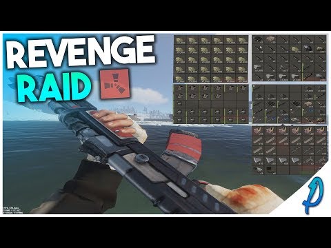 Rust | The Juiciest Revenge Raid Ever! (Box of Rockets and M249's) - I got BANNED for CHEATING!
