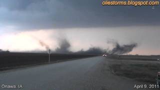 preview picture of video 'Beginnings of Maplton, IA Tornado. April 9, 2011'