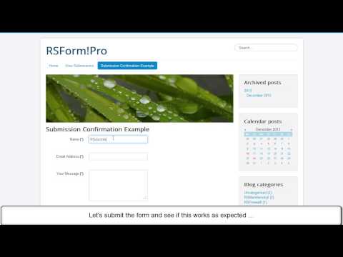 Ep. 73: How to send form submission confirmation in RSForm!Pro